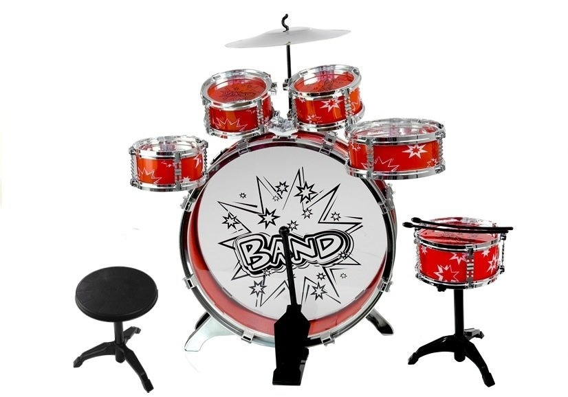 Peuter drumset - 6 Drums - rood