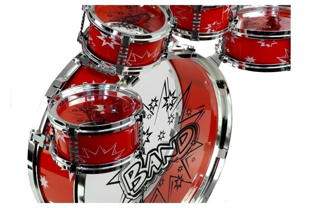 Peuter drumset - 6 Drums - rood