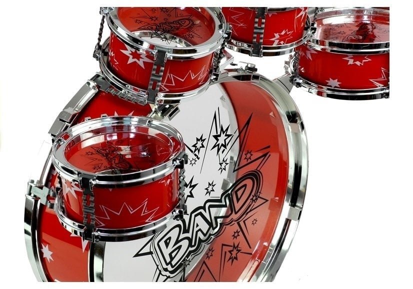 Kinderdrumstel – 6-delige drumset voor kinderen – rood