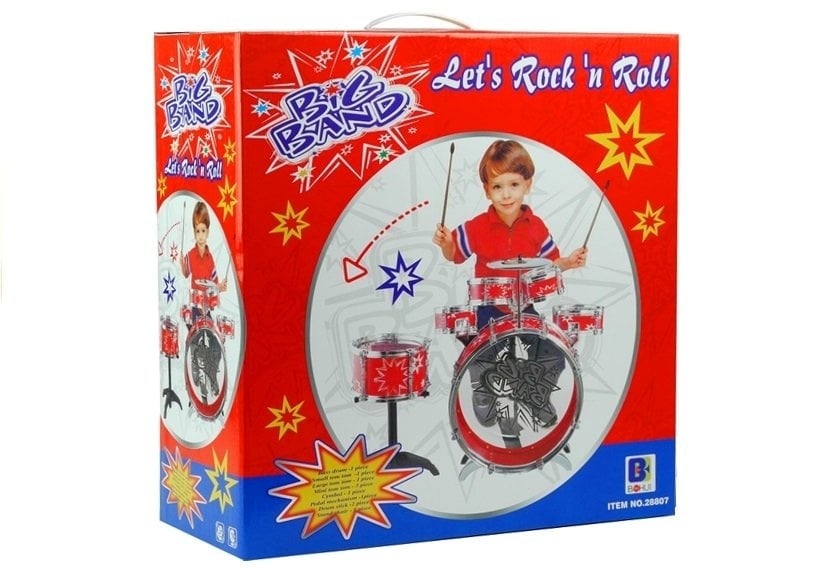 Kinderdrumstel – 6-delige drumset voor kinderen – rood
