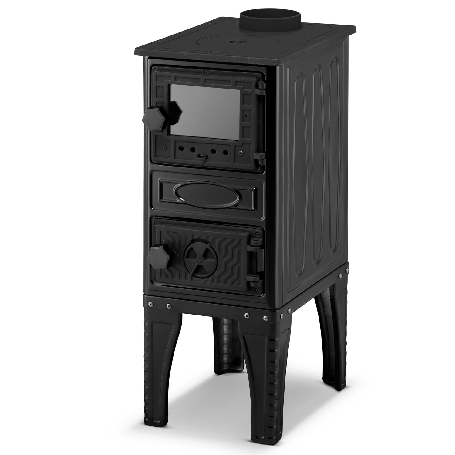 Houtkachel met kookplaat - 9,23 kW - gietijzer - energielabel A