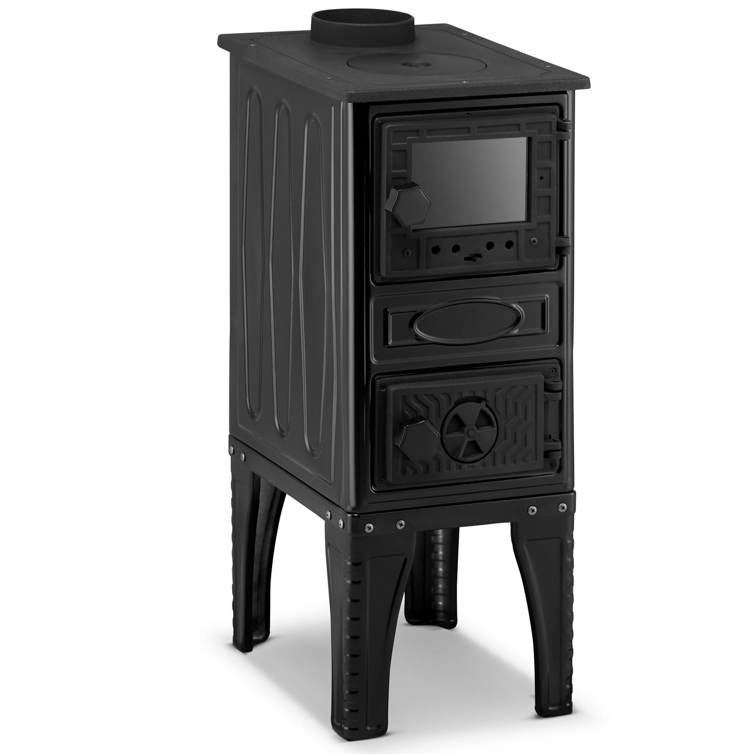 Houtkachel met kookplaat - 9,23 kW - gietijzer - energielabel A