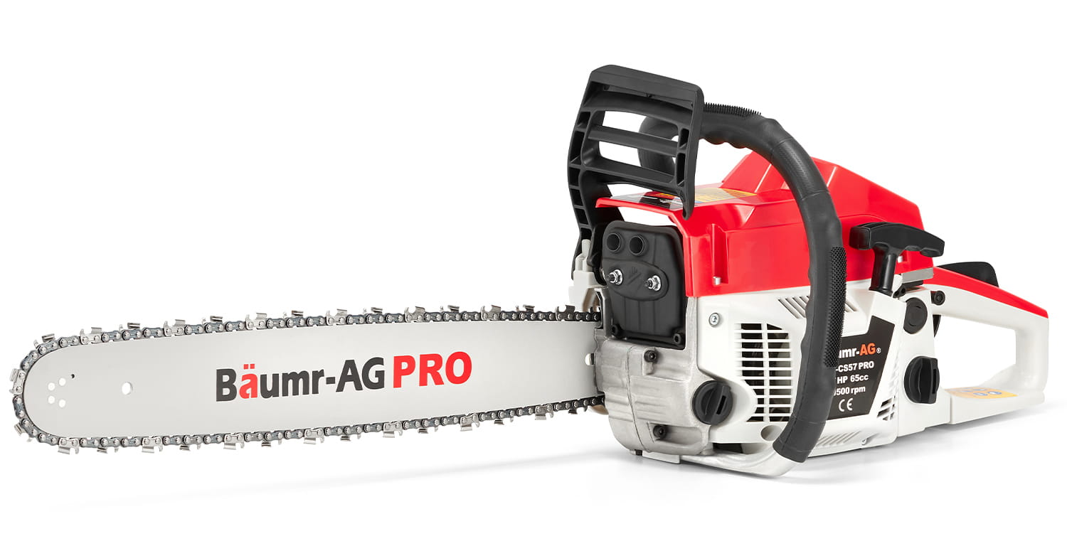 Benzine kettingzaag 65cc - 5,7 pk - met sterpunt en accessoires