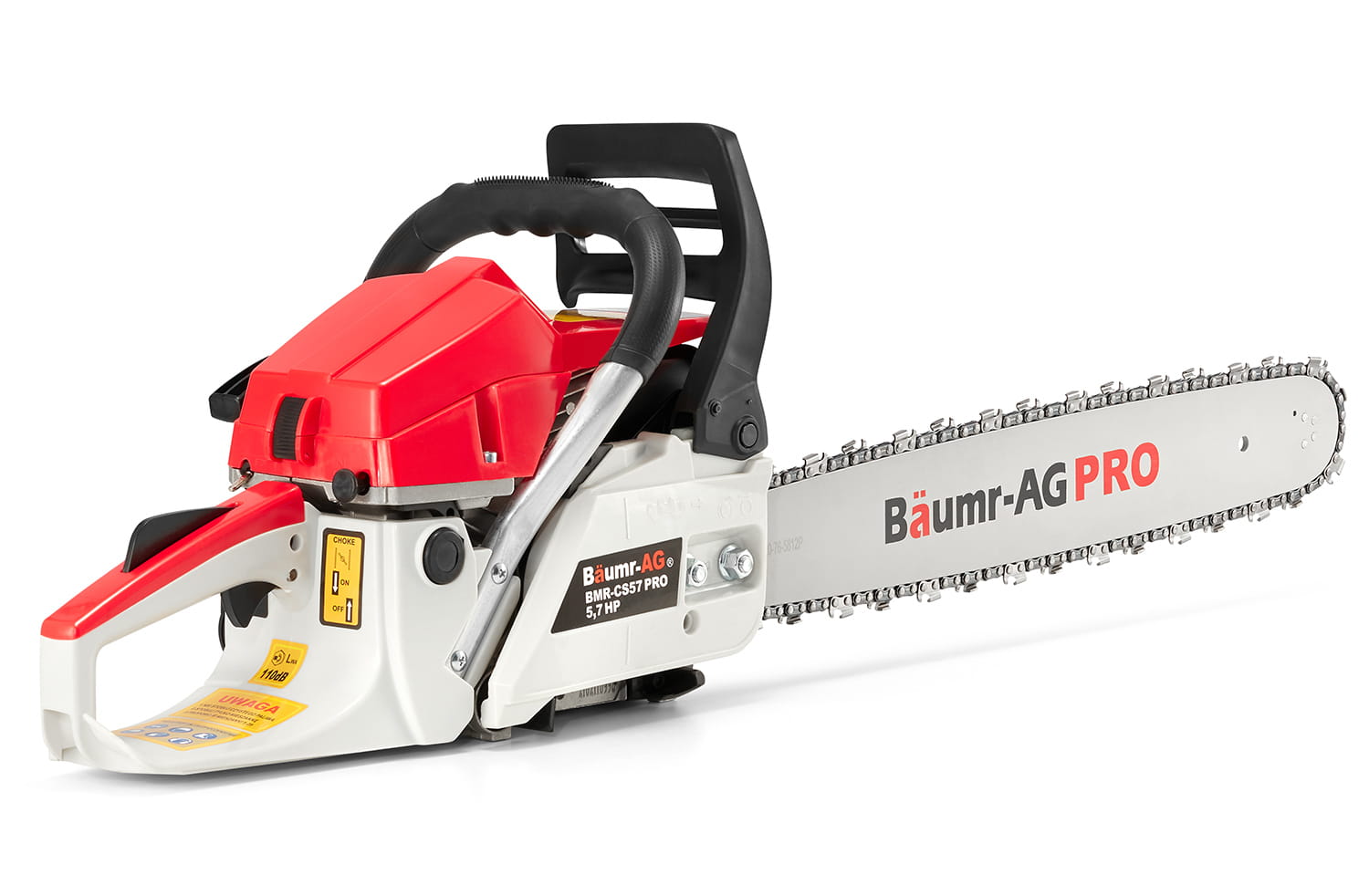 Benzine kettingzaag 65cc - 5,7 pk - met sterpunt en accessoires