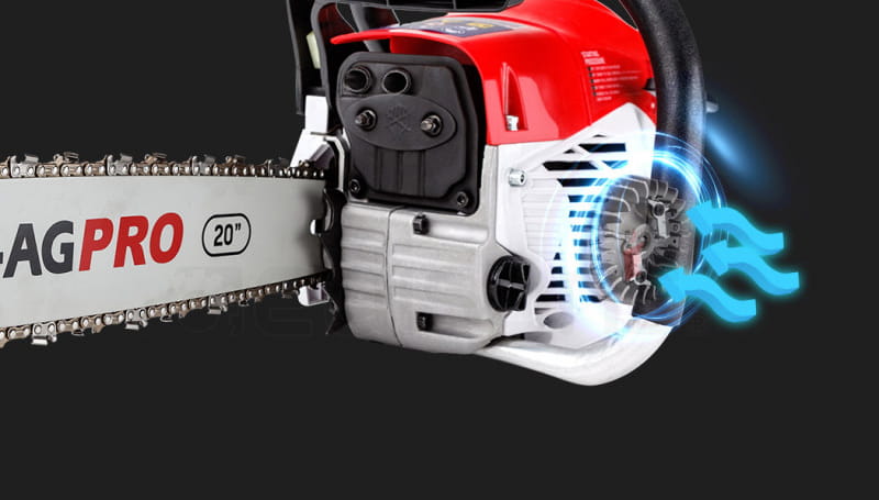 Benzine kettingzaag 65cc - 5,7 pk - met sterpunt en accessoires