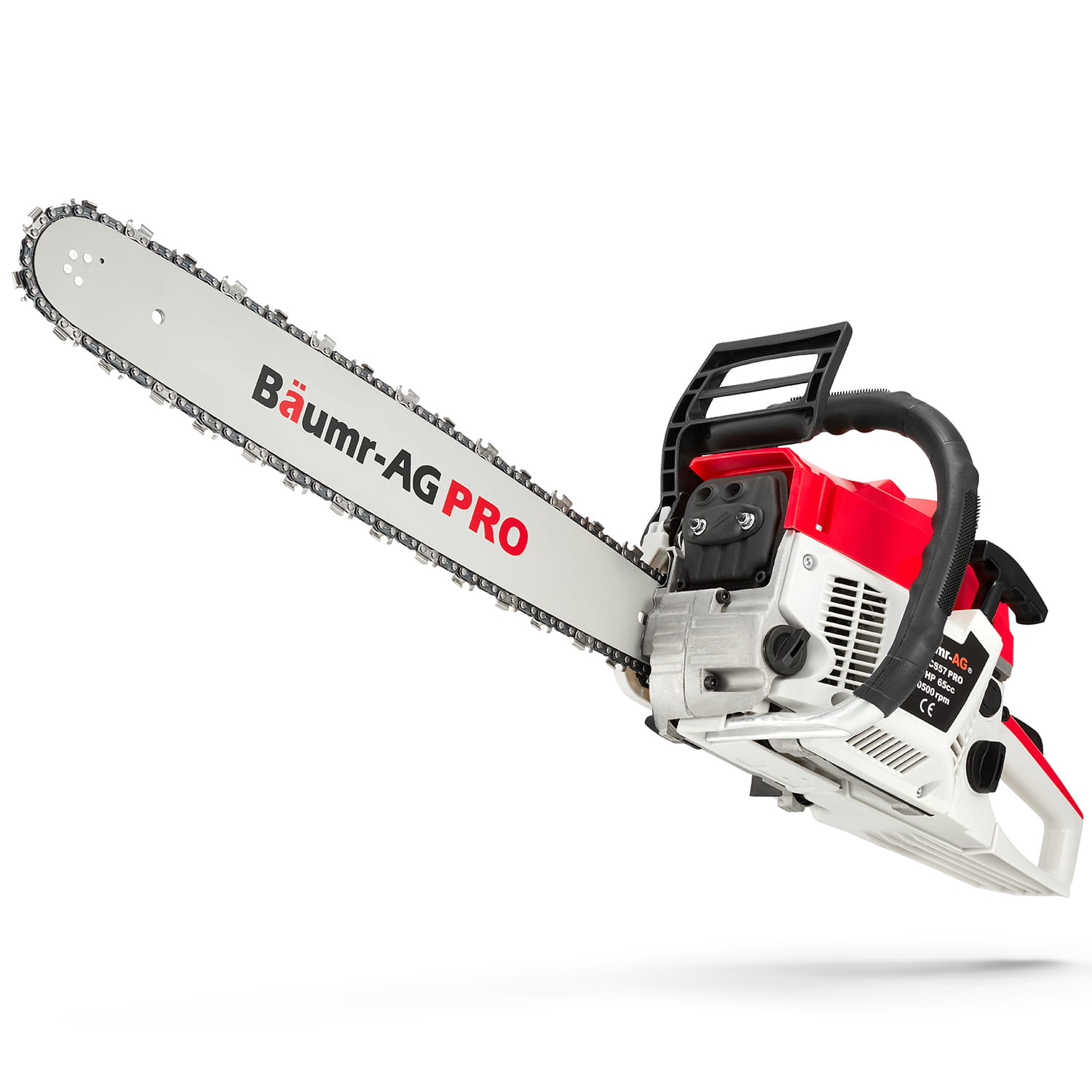 Benzine kettingzaag 65cc - 5,7 pk - met sterpunt en accessoires