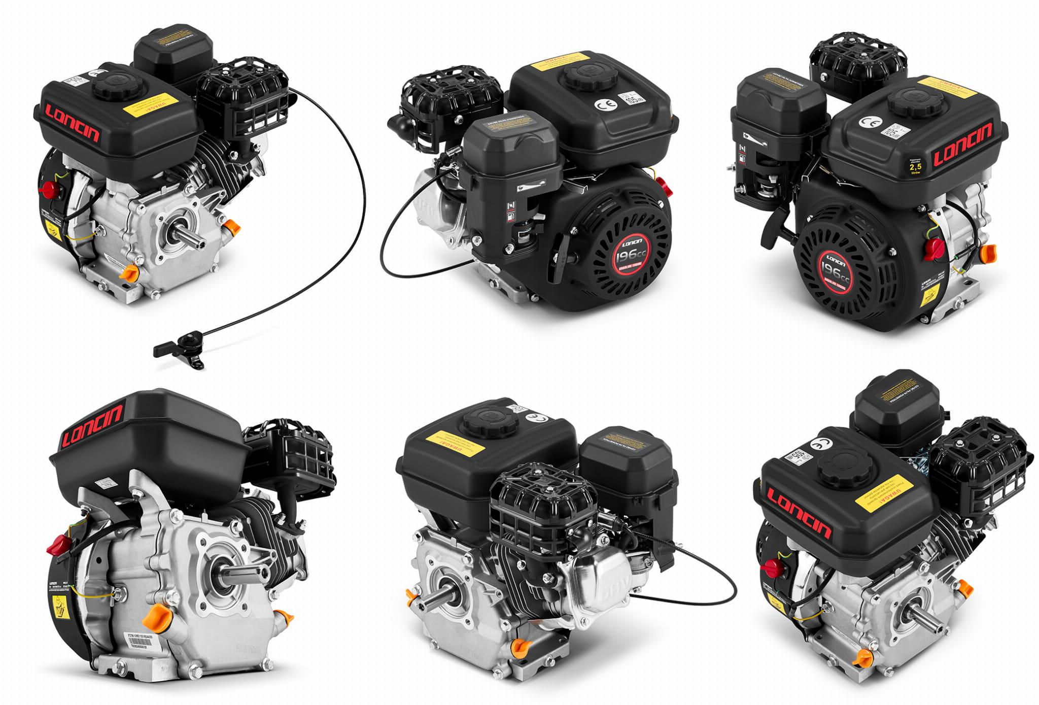 Benzinemotor - verbrandingsmotor - LONCIN H200 - 196cc - 6,5 pk