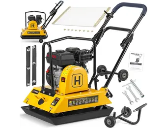 Trilplaat - plaatverdichter met benzinemotor - 26 kN - 100 kg