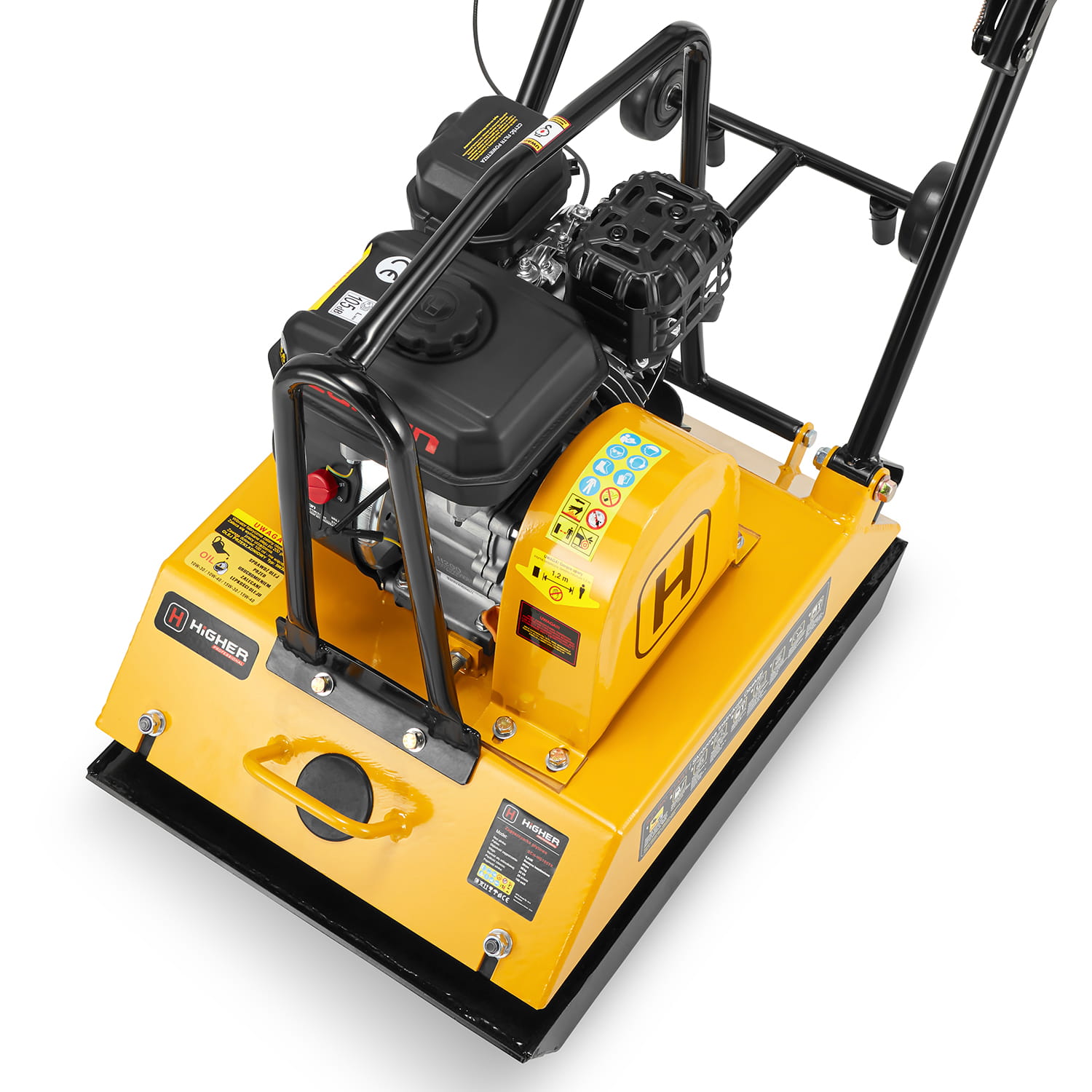 Trilplaat - plaatverdichter met benzinemotor - 26 kN - 100 kg