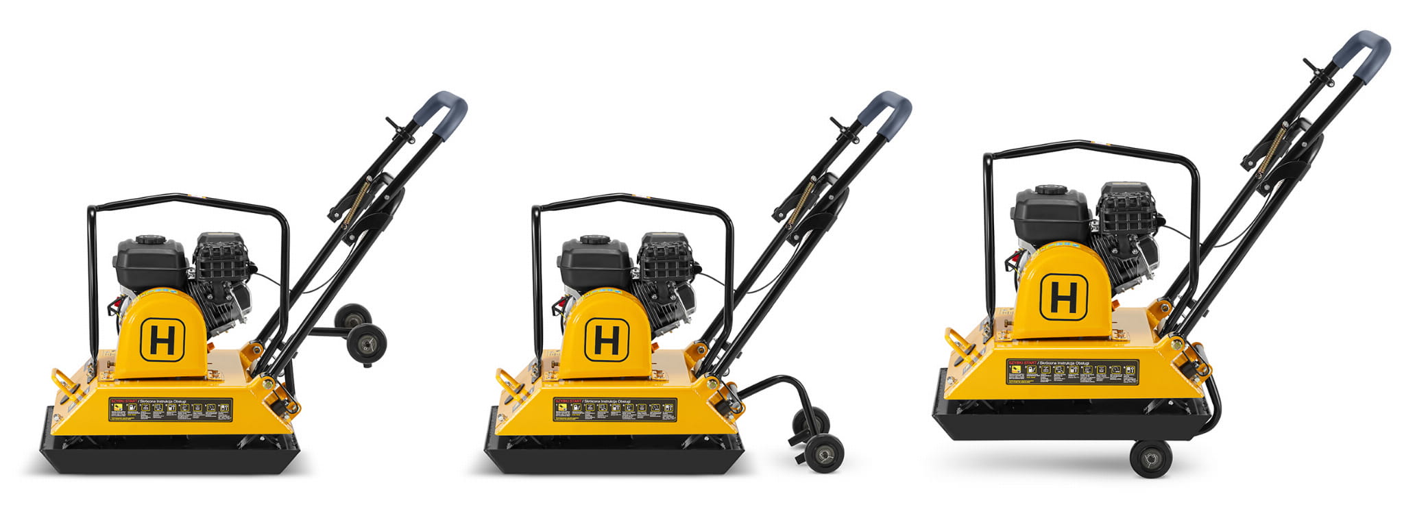 Trilplaat - plaatverdichter met benzinemotor - 26 kN - 100 kg