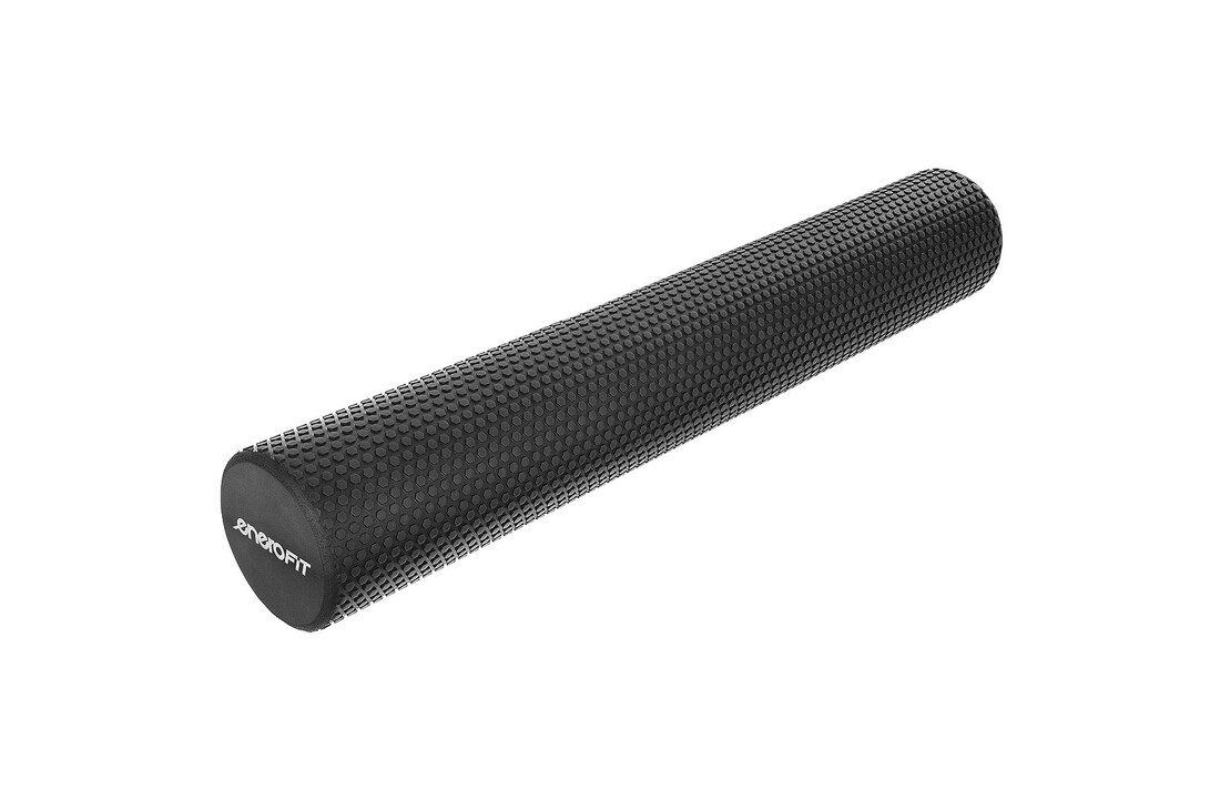 Foam roller zwart - 90×15 cm - medium-hard massage roller