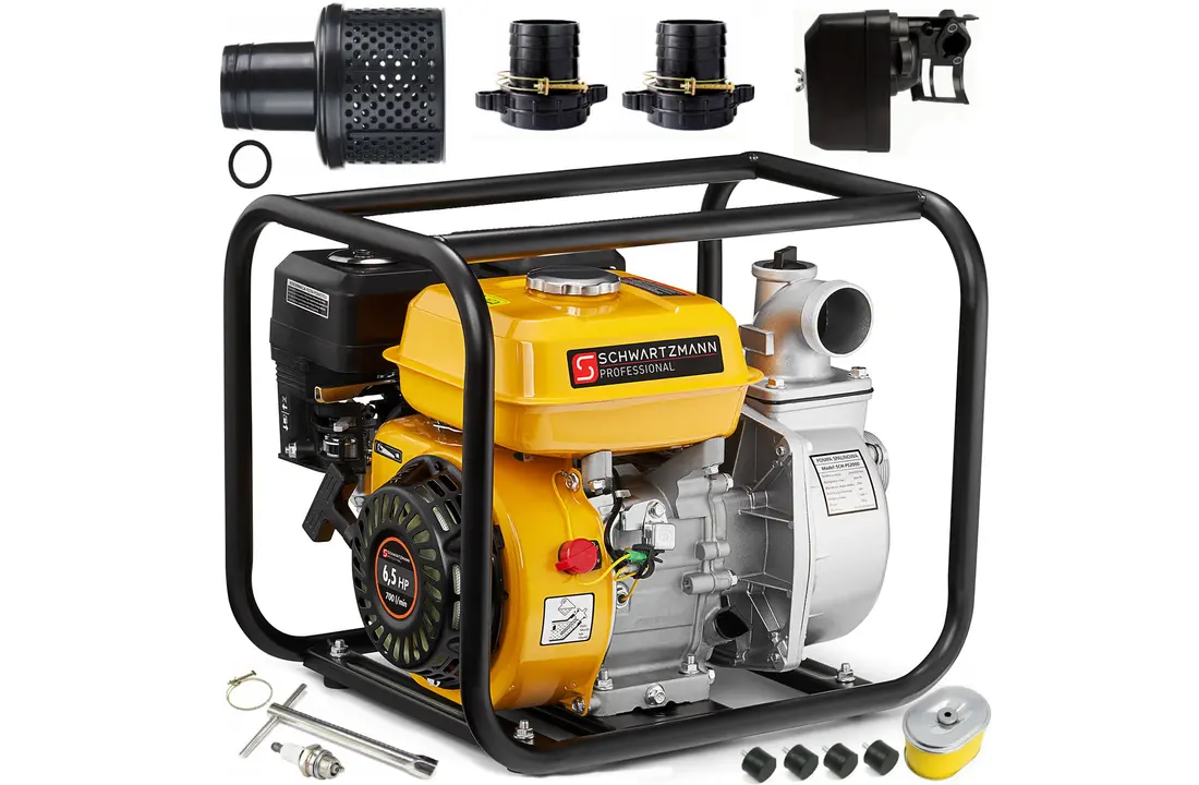 Benzine waterpomp - 2 inch - 42.000 l/u - 6,5 pk motorpomp