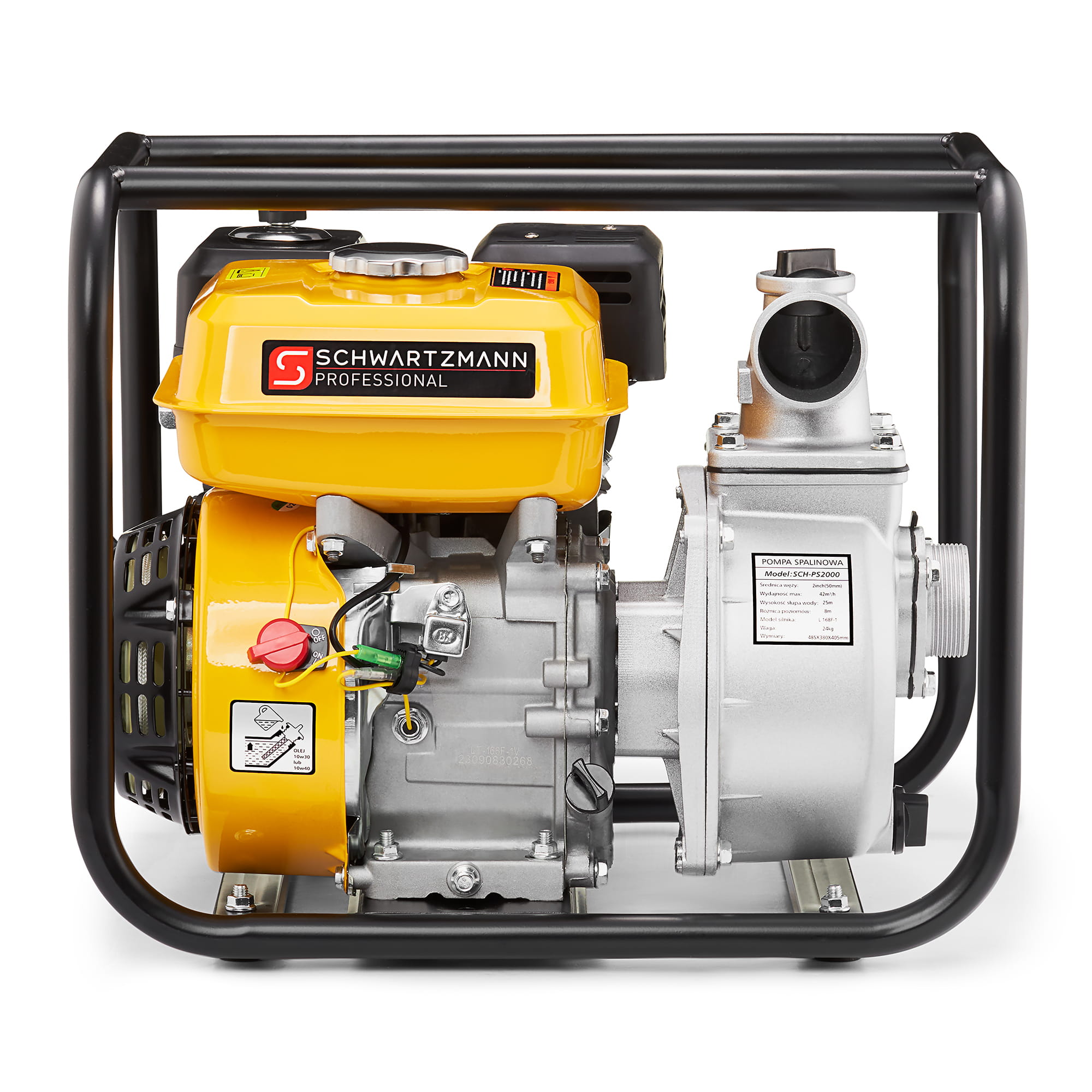 Benzine waterpomp - 2 inch - 42.000 l/u - 6,5 pk motorpomp