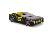 Autobed Batcar - kinderbed - 140x70cm - zwart geel
