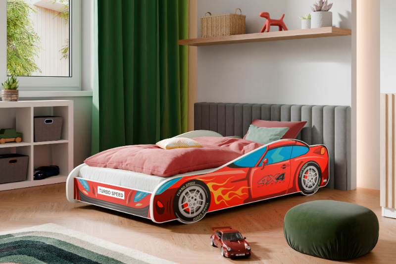 Kinderbed - auto - 140x70 - met matras