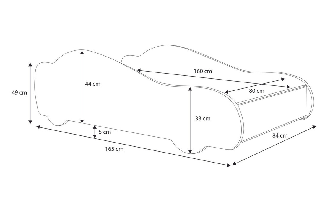 Kinderbed - Spiderman auto bed - 160x80 cm - incl. matras