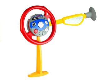 Speelgoed stuurwiel geel & rood - voor in de auto