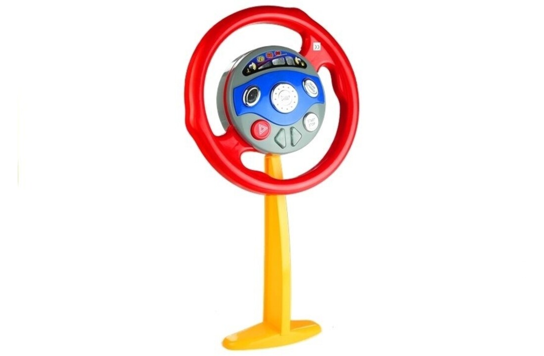 Speelgoed stuurwiel geel & rood - voor in de auto