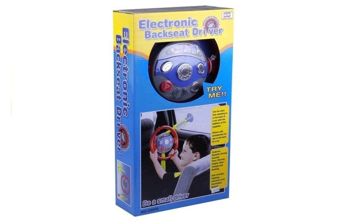 Speelgoed stuurwiel geel & rood - voor in de auto