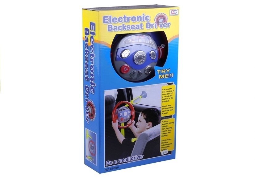 Speelgoed stuurwiel geel & rood - voor in de auto