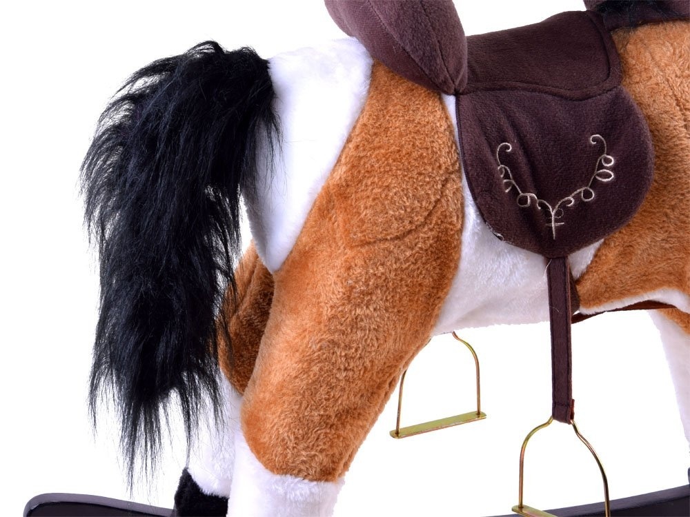 Hobbelpaard met geluid en bewegende staart - lichtbruin