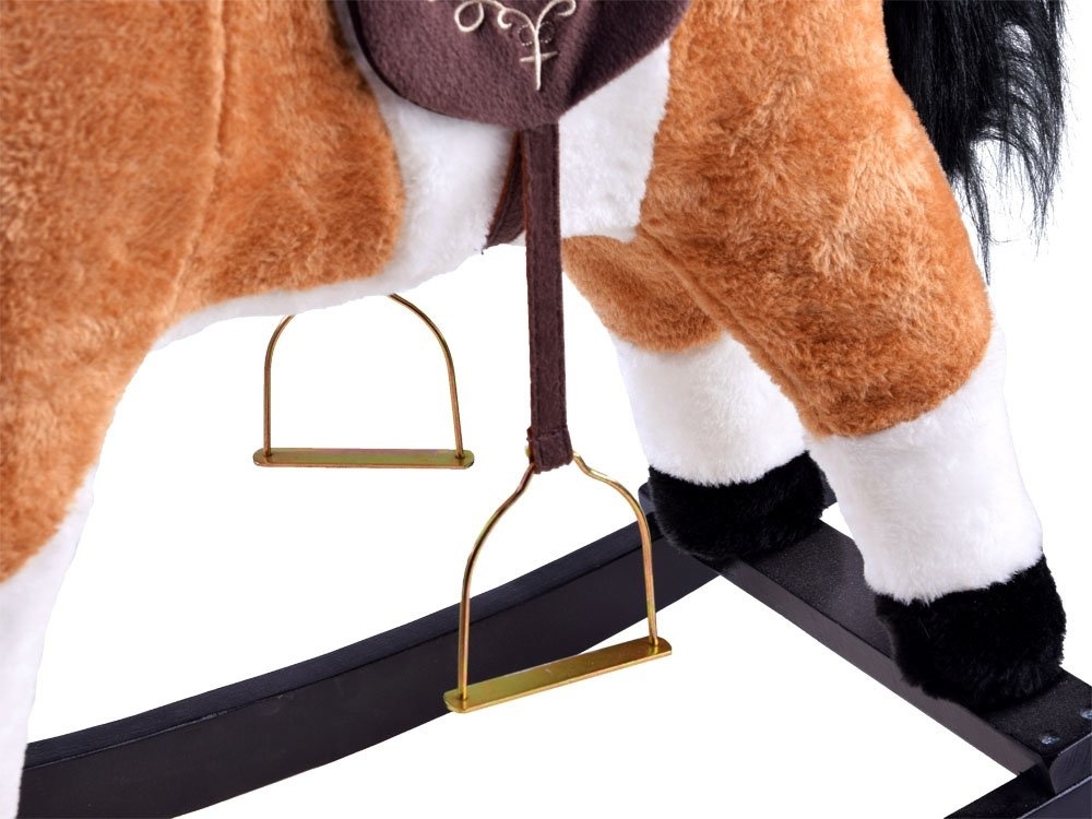 Hobbelpaard met geluid en bewegende staart - lichtbruin