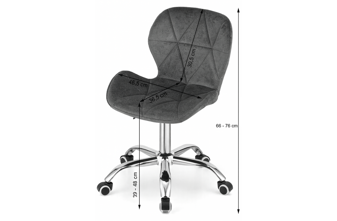 Bureaustoel AVOLA - ergonomisch - velvet - roze