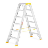 Huishoudtrap - 2x 6 treden - aluminium - werkhoogte 328 cm