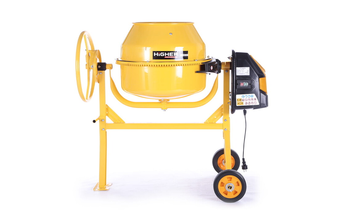 Betonmolen - betonmixer - 120L - 650W - HIGHER - geel