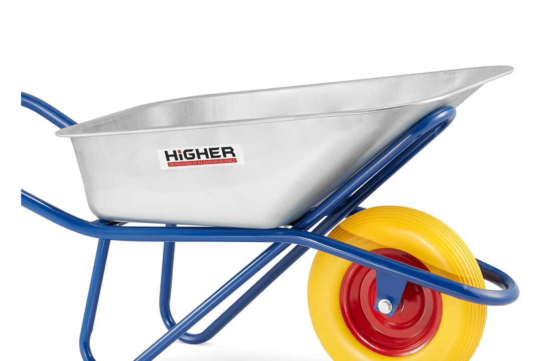 HIGHER®️ Kruiwagen 130L schuimwiel 210kg Wielbescherming