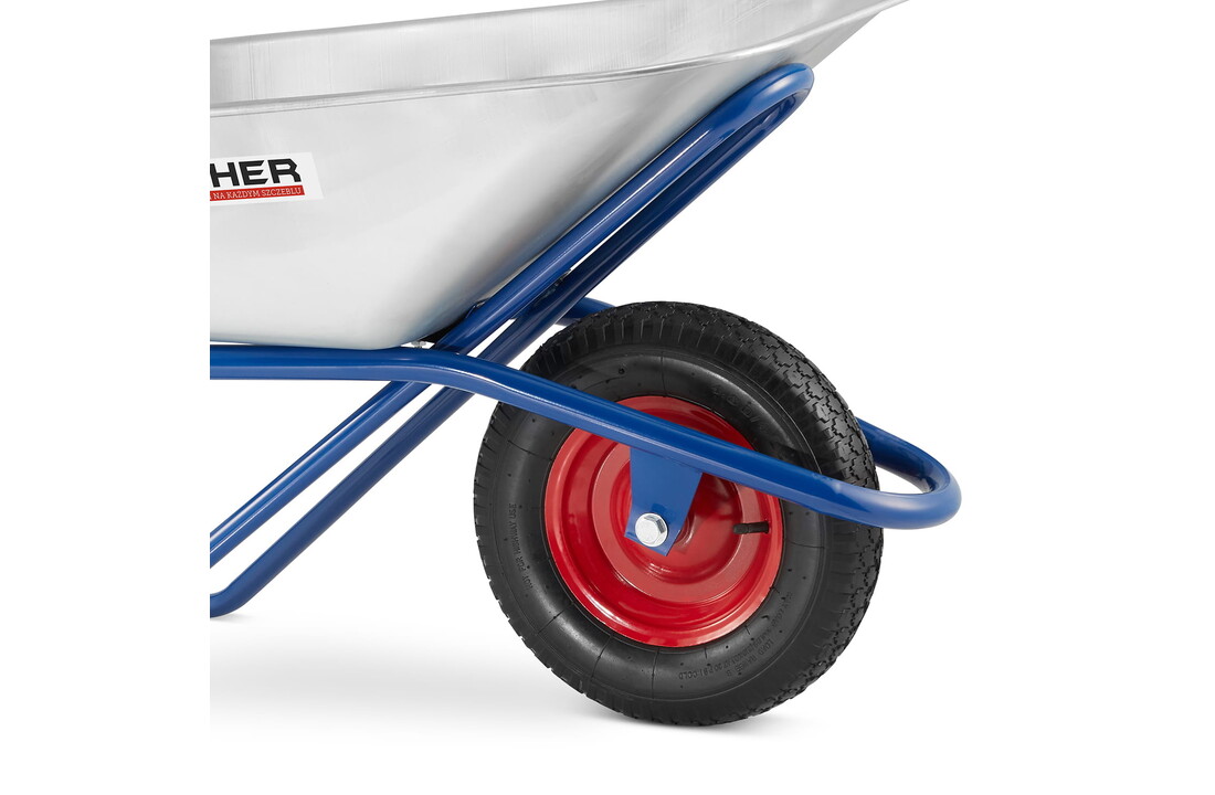 HIGHER®️ Kruiwagen 130L schuimwiel 210kg Wielbescherming