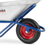 Kruiwagen 130L - met schuimwiel en wielbescherming - tot 210 kg