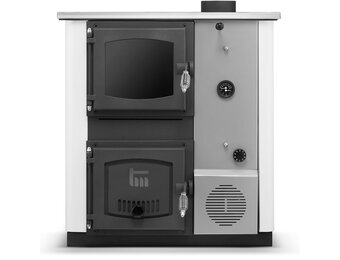 CV-Kachel TEMY PLUS 12kW Wit Watermantel - Verwarmen & Koken