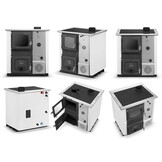 CV-Kachel TEMY PLUS 12kW Wit Watermantel - Verwarmen & Koken