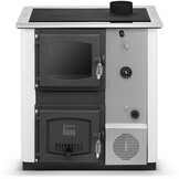 CV houtkachel - 12 kW - met watermantel - TEMY Plus - wit