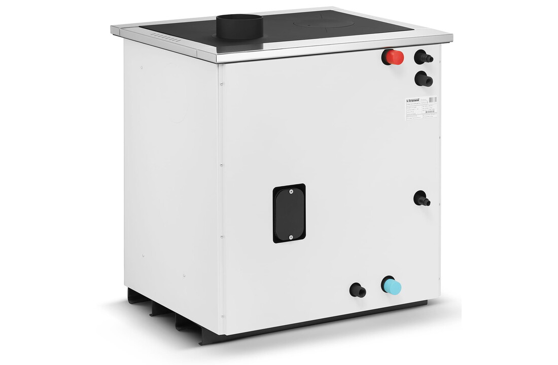 CV-Kachel TEMY PLUS 12kW Wit Watermantel - Verwarmen & Koken