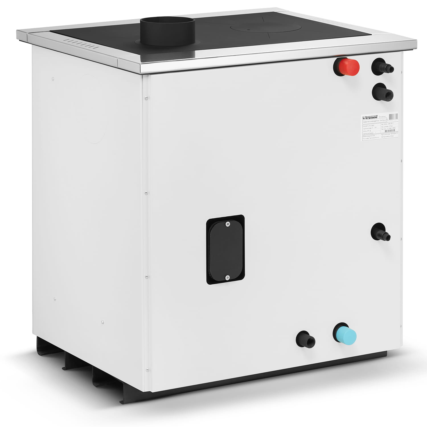 CV houtkachel - 12 kW - met watermantel - TEMY Plus - wit