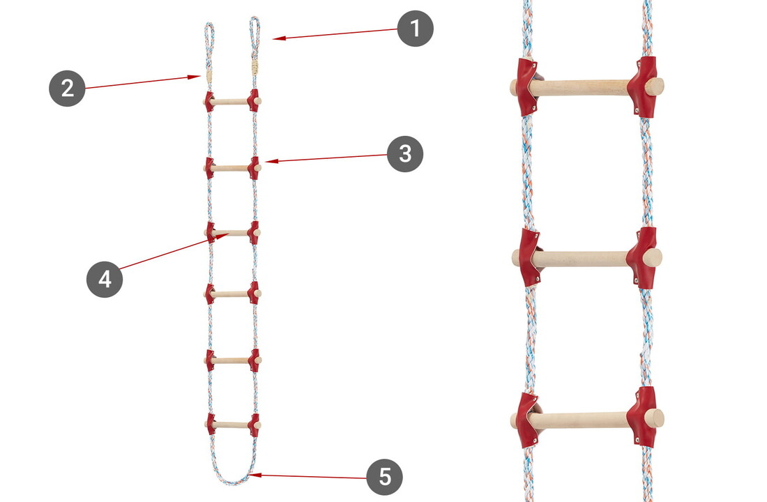 Touwladder - dakladder - 25 meter