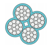 Touwladder - dakladder - 9 meter