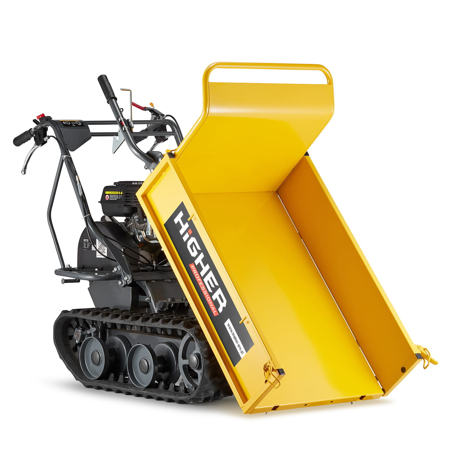 HIGHER Mini Dumper Benzinerupsbanden 6,5PK - 300kg Laadvermogen