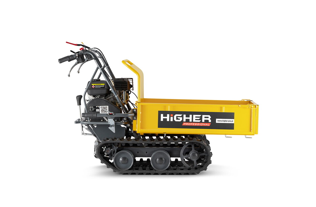 HIGHER Mini Dumper Benzinerupsbanden 6,5PK - 300kg Laadvermogen