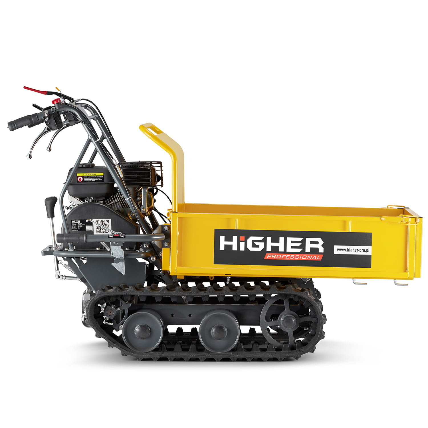 HIGHER Mini Dumper Benzinerupsbanden 6,5PK - 300kg Laadvermogen