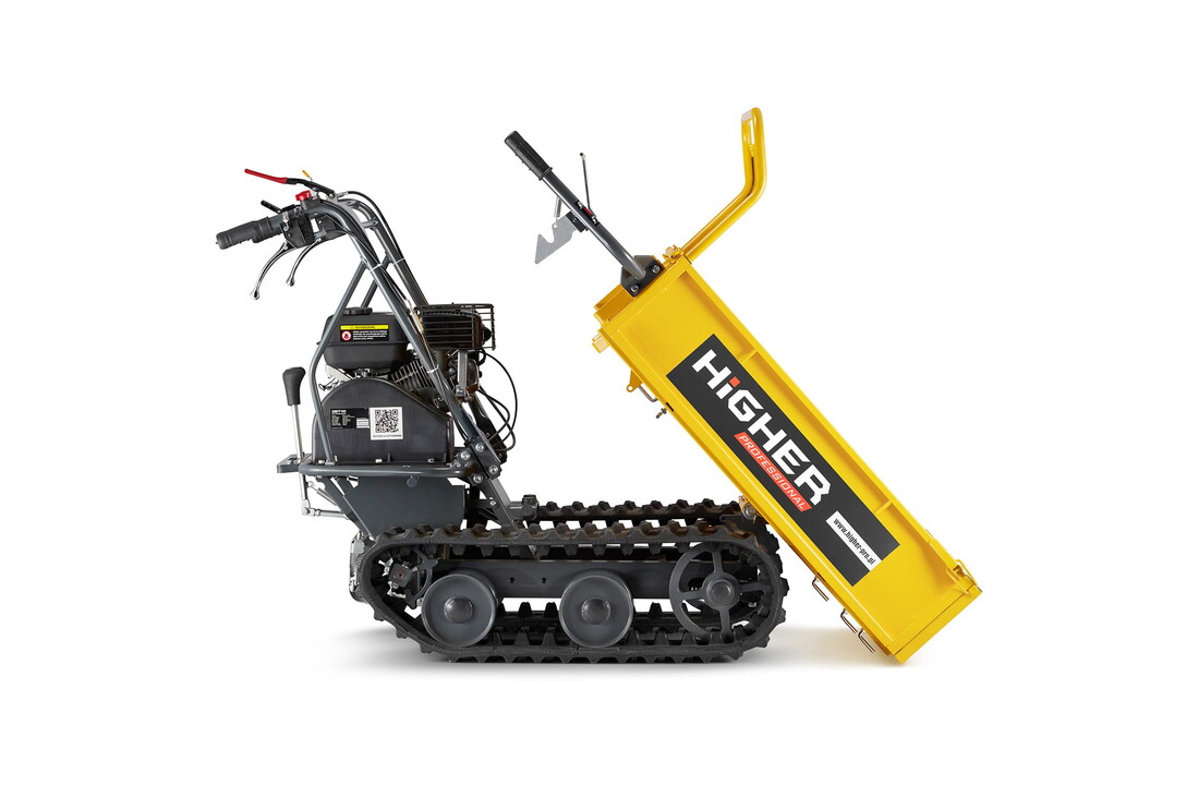 HIGHER Mini Dumper Benzinerupsbanden 6,5PK - 300kg Laadvermogen