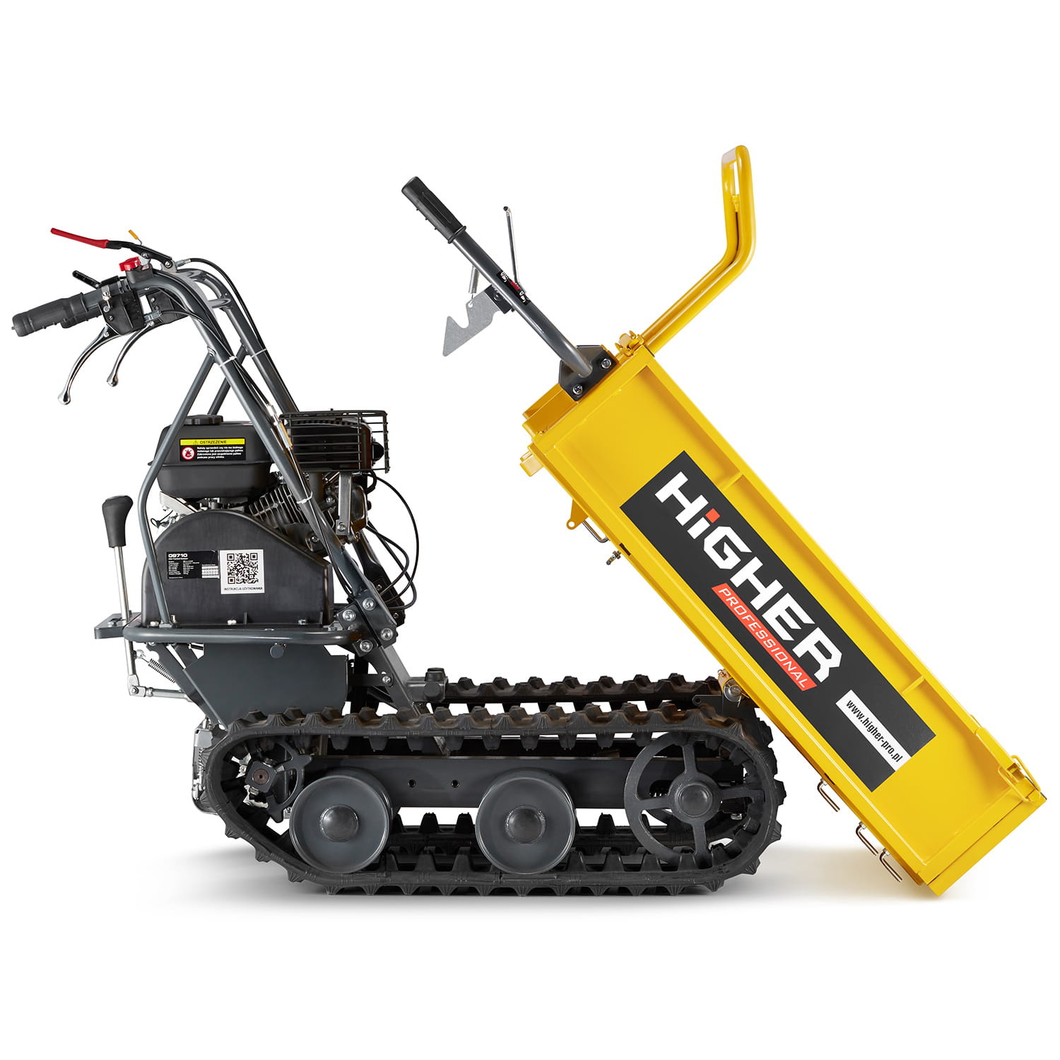 HIGHER Mini Dumper Benzinerupsbanden 6,5PK - 300kg Laadvermogen