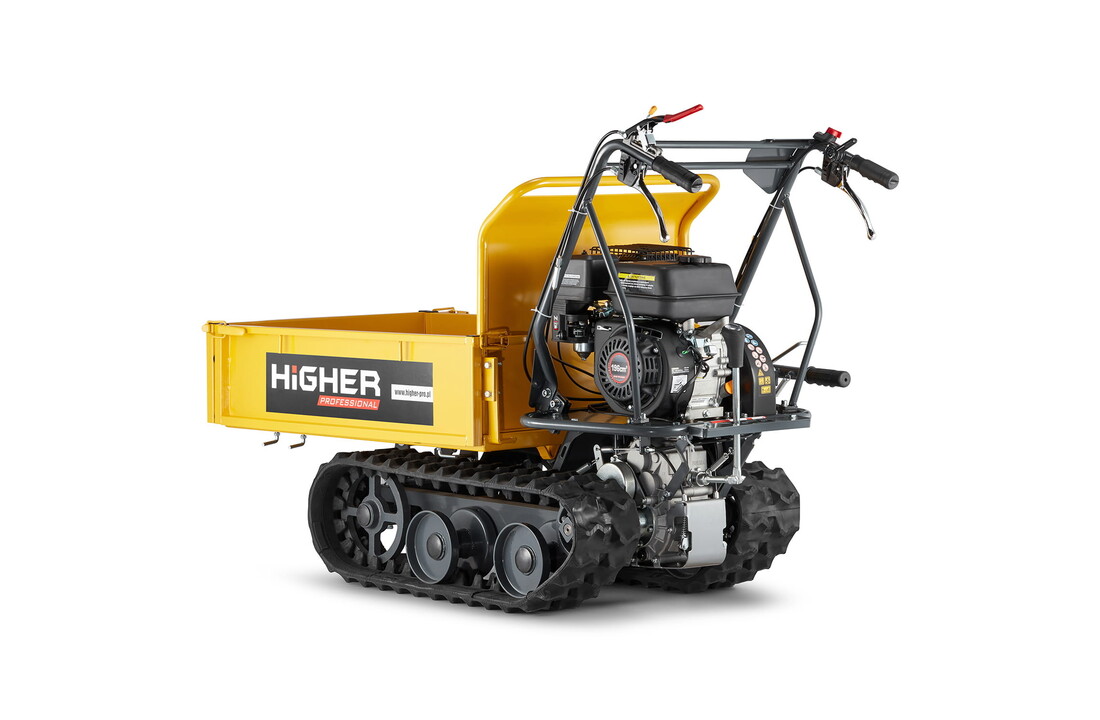 HIGHER Mini Dumper Benzinerupsbanden 6,5PK - 300kg Laadvermogen