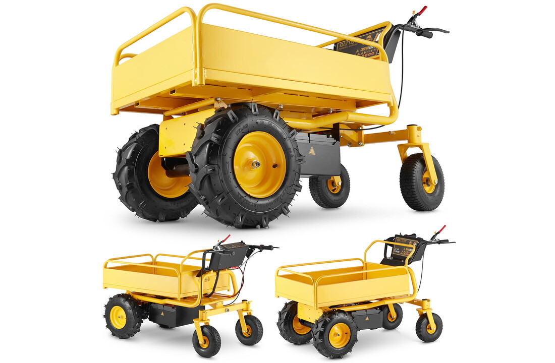 Elektrische kruiwagen - HIGHER - hefvermogen tot 500 kg - 1000W