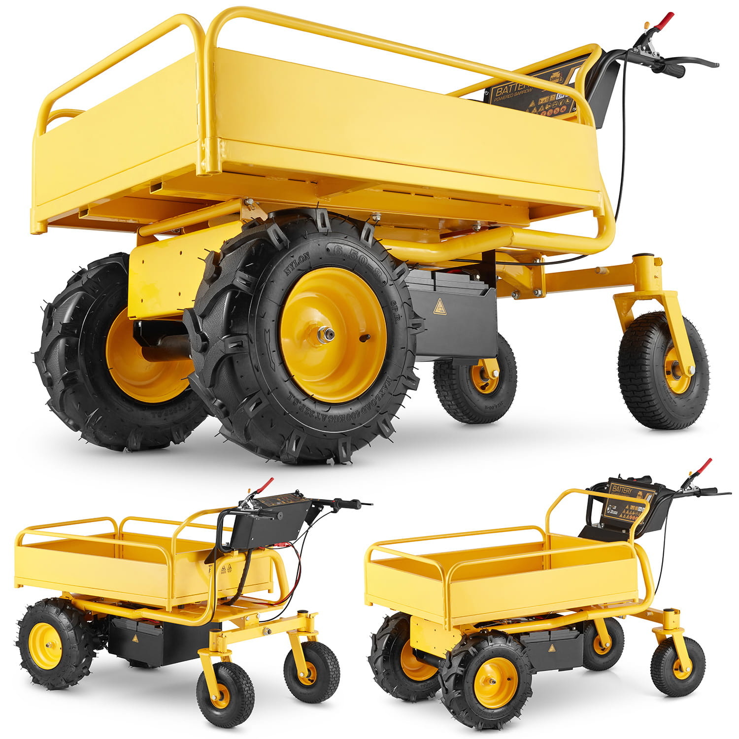 Elektrische kruiwagen - HIGHER - hefvermogen tot 500 kg - 1000W