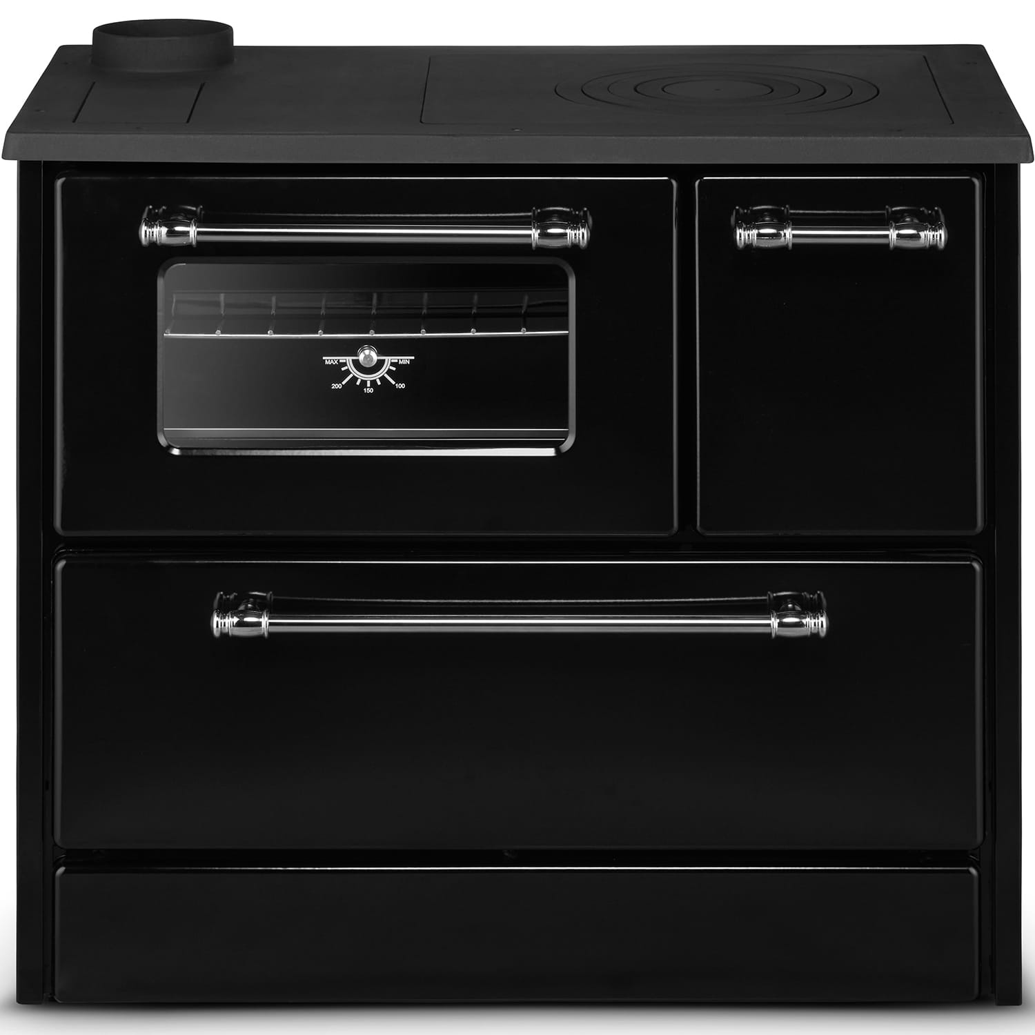 Houtfornuis OMEGA 701 Zwart Emaille 9kW