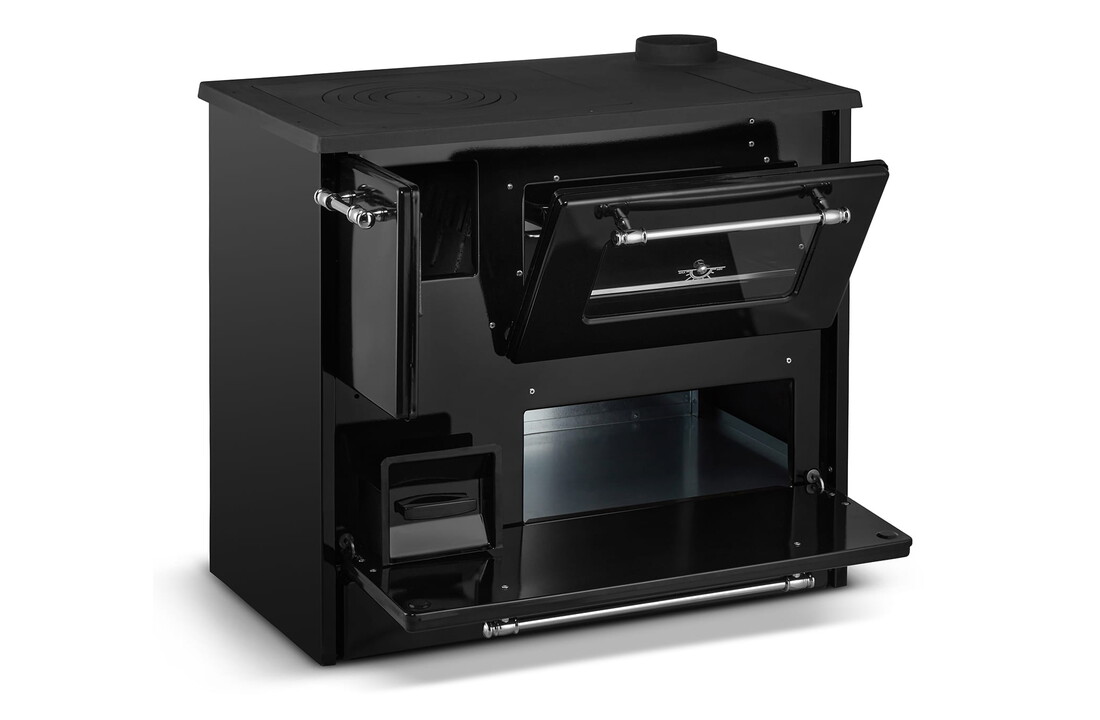 Houtfornuis OMEGA 701 Zwart Emaille 9kW