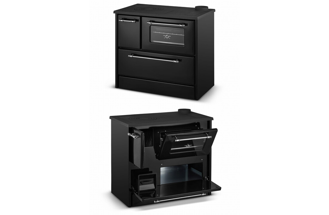 Houtfornuis OMEGA 701 Zwart Emaille 9kW